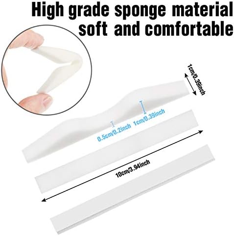 BBTO 50 Pcs Microfiber Memory Foam Nose Bridge Pads Anti Fog Self Adhesive Protection Nose Cushion Sponge Strip Seal