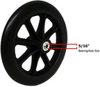 8" x 1" Heavy Duty Front Wheelchair Wheel (Each), 5/16" (8 mm) Bearing, 2-3/8" (60 mm) Hub Width, Fits Most Medline, Drive, Invacare, E&J, Guardian, Tuffcare, ALCO and other Manual Wheelchairs