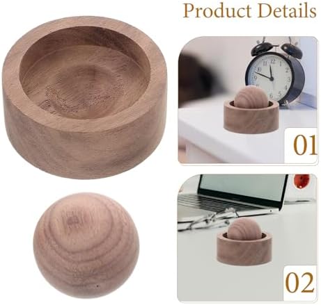 4pcs Wooden Essential Oil Diffuser Set, Walnut Grain Round Wood Aromatherapy Diffusers for Home Office Car Desk, Portable Fragrance Dispenser for Relaxation and Air Freshening