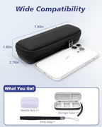 Krypthos Diabetes Supply Case, Hard Travel Carrying Case for Blood Glucose Meter, Insulin Pen, Syringe, Lancets, Lancing Device & More, Portable Storage Organizer Bag for Diabetic Test Kit