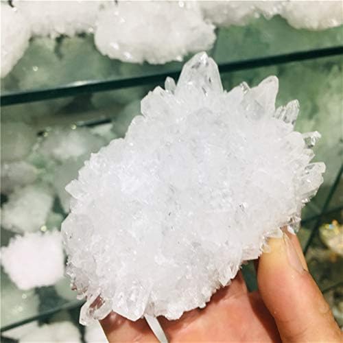 Natural White Ghost Quartz Crystal Cluster Crystals raw Gemstone Specimen for Home&Office Decoration fengshui(600 700g)
