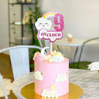 LaVenty Pink On Cloud 9 Birthday Cake Toppers On Cloud 9 Birthday Cake Decoration