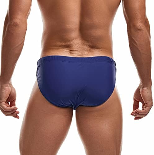 AIMPACT Mens Vintage Swim Briefs Sexy Bikini Swimwear Quick Dry Retro Swimsuit with Drawstring