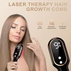 Laser Hair Growth Comb for Men & Women, FDA Cleared Red Light Therapy Device for Thinning Hair, Scalp Massager for Fuller, Stronger Hair, Black
