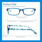 Kerecsen 6-Pack Reading Glasses Blue Light Blocking,Spring Hinge Readers for Men Women,Computer Eyeglasses