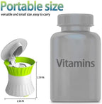 Pill Crusher Cutter Splitter for Large and Tiny Pills 3-in-1, Pill Grinder with Small Medicine Pill Organizer,Pill Crusher Fine Powder,Portable Travel Sized(Green)