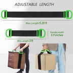 Adjustable Moving Straps Support up to 400lbs, Hand-held for Furniture, Boxes, Firewood, Appliance, Benches, 1 Pack