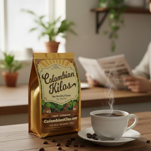 Colombian Kilos 4 cups Sampler, Ground Arabica Ultra-Premium Medium Roast, 100% Colombian Unblended Single Origin, 2.2oz, 63 grams
