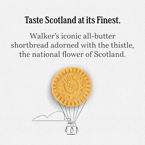 Walker's Shortbread Rounds, Pure Butter Shortbread Cookies, Snack Pack, 1.2 Oz (Pack of 22)