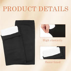 QUUPY 1 Pair Unisex Thicken and Lengthen Knee Pads Winter Warmth and Velvet Knee Pads Thermal Knee Joint Brace Pad Leg Warmer Sleeves Knee Support for Women Men Cold Weather (Black, XL Size)