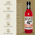 Barsmith Bar Essentials Grenadine Syrup - Sweet Cherry and Pomegranate Notes - No Artificial Flavors & Non-GMO Cocktail Mixer - Ideal for Shirley Temple, Mocktails and Cocktails - 12.7oz (Pack of 1)