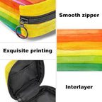 Sanitary Napkin Storage Bag,Period Bag,Pad Bag,Abstract Art Colorful Stripe Rainbow,Period Pouch