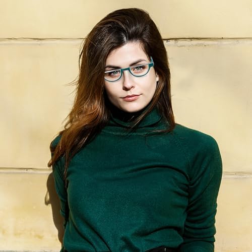 DXYXYO Half Moon Reading Glasses for Women, 3 Pack Small Semi Frame Readers with Spring Hinge Blue Light Blocking