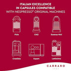 CARRARO 1927 Gran Crema Coffee Capsules - 50 Aluminum Coffee Pods Compatible with Nespresso Original line, Medium Roast - Intensity 9/14, Made in Italy
