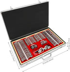 266Pcs Optometry Rim Case Kit,Precision Optical Lens Optometry Kit with Metal Rim Aluminum Box,Trial Frame Metal Rim Ophthalmic Lenses for Optometrists,Vision Testers,and Household Use
