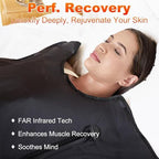 Infrared Sauna Blanket for Home: Portable Full Body Detox Wrap with Deep Heat Relaxation - Far Infrared Therapy Adjustable 86-176°F 20-60 Min Timer Waterproof Foldable Design 71 x 31.5 Inch