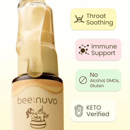 Propolis Throat Spray – Bee Propolis & Manuka Honey, Soothing Throat Comfort, Immune Support, Gluten-Free, Alcohol-Free, Non-GMO, Keto, 1.01 fl oz