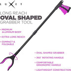 Grabber Reacher Tool - 2 Pack - Latest Version Long 32 Inch Foldable Pick Up Stick - Strong Grip Magnetic Tip Lightweight Trash Picker Claw Reacher Grabber Tool Elderly Reaching - by Luxet (Pink)