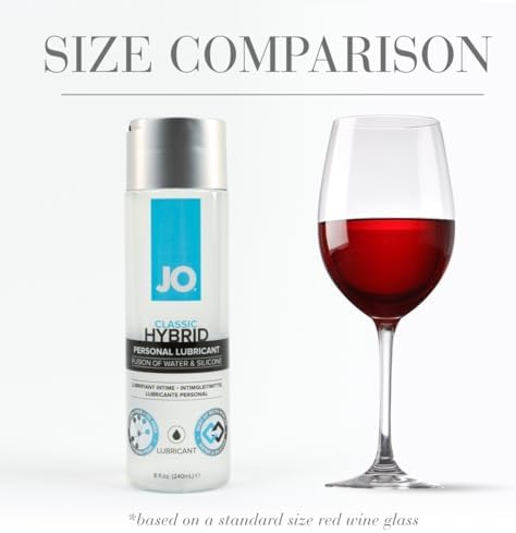 JO Classic Hybrid Personal Lubricant – Long-Lasting Silicone & Water Based Lube for Men, Women & Couples – 8 fl oz