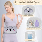 Hot Water Bottle wtih Cover, Hot Water Bag, 1L Rubber Warm Hot Water Bottles Pouch with 130cm Long Soft Waist Cover for Neck, Shoulder, Back, Hand, Legs and Period Pain Relief