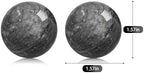 Traditional Chinese Baoding Balls, Marble Health Exercise Stress Relief Balls, Dark Grey, 2-Piece Set (Dark Grey, Medium-1.57")