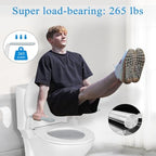Toilet Safety Rails for Seniors, Adjustable Armrest, Space Saving, Stylish and Durable, Anti Slip and Anti Fall, Suitable for Elderly, Disabled, Pregnant Women with Armrest Toilet Safety Rail