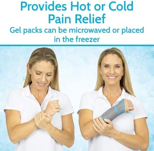 Arctic Flex Wrist Ice Pack Wrap - Refreezable Gel Compression Support - Flexible Hot & Cold Brace for Injuries, Rheumatoid, Tendinitis, Swelling & Carpal Tunnel - Reusable for Pain & Muscle Therapy