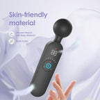 Portable Cordless Handheld Massager – Water-Resistant, Smart Heating, USB Rechargeable, Whisper Quiet,6 Speed Levels,12 Vibration Modes for Full-Body Relaxation & Fatigue Relief