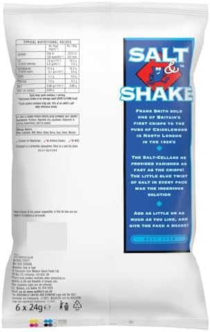 Walkers Salt and Shake Multipack Crisps, 6 x 24 g