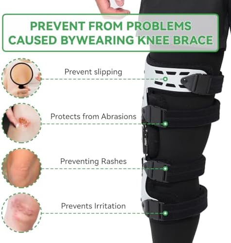 Orthomen Undersleeve Knee Brace Cotton Spandex Blend Knee Sleeves (2 Pack) for Women & Men, Breathable Knee Sleeve for Knee Bracing, Comfortable Knee Sleeve for Knee Braces,X-Large