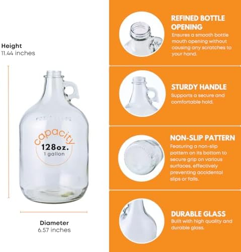 FastRack - Shepherd Made Mead Making Kit - 1 Gallon Jug Fermentation Set with Clear Glass Fermentation Jar, 3pc Airlocks, Rubber Stopper, Yeast Nutrient & Mead Yeast for Home Brewing