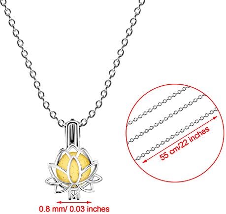 Blulu 4 Pcs Aromatherapy Essential Oil Diffuser Necklace for Women with 24 Pcs Refilled Scent Perfume Necklace Stainless Steel Locket Pendant Lava Stone Diffuser for Men Women Jewelry Birthday Gift
