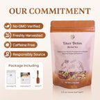 Liver Detox Herbal Tea, Liver Cleanse Detox Tea Blend with Milk Thistle, Dandelion Root, Chrysanthemum Natural Loose Leaf Tea for Liver Health, Includes Spoon & Tea Bags