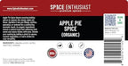 Spice Enthusiast Organic Apple Pie Spice - 3.2 oz