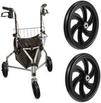 2 Sets Replacement Wheelchair Wheels for Walkers 7.5 Inch Wheelchair Front Wheels Anti Slip Walker Rubber Replacement for Stroller Casters Rollers Accessories
