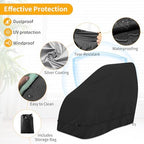 COSHNIBI Massage Chair Cover,Heavy Duty Waterproof and Dustproof Zero Gravity Massage Chair Cover for Most Brands of Full Body Shiatsu,63 x 39.5 x 55.5 Inches,Black