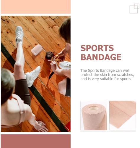 GLEAVI Elastic Adhesive Sports Wrist Wrap Tape 7.5cm X 4.5m, Skin Color, 2 Rolls Cohesive Bandages for First Aid and Training Support