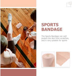 GLEAVI Elastic Adhesive Sports Wrist Wrap Tape 7.5cm X 4.5m, Skin Color, 2 Rolls Cohesive Bandages for First Aid and Training Support