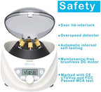 ONiLAB Lab PRP Benchtop Centrifuge 6x15mL/10mL/7mL/1.5-5ml, 300-5000rpm(Max. 2600xg RCF),LCD Digital Desktop Lab Centrifuge Timer 30sec-99min, Two Quick Start Programs