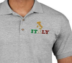 Custom Polo Shirts for Men Italy Italian Map Embroidery Short Sleeves Golf Tees