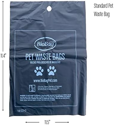 BioBag Premium Pet Waste Bags, Standard Size, 200 Count, Great For All Dog Breeds, Fits in Standard Park Dispensers