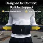 BraceUP Back Brace for Men and Women Lower Back - Breathable Waist Lumbar Support Belt for Sciatica, Herniated Disc, Scoliosis Back Pain Relief, with Dual Adjustable Straps (L/XL 35-43 In)