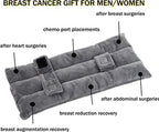 Seat Belt Pillow for Mastectomy Post-Surgery, Heart Surgery Recovery Support Cushion for Chest Chemo Port Pacemaker Bypass Hysterectomy Recovery Pillow (Gray)