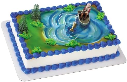 DecoPac Fisherman with Action Fish DecoSet Cake Decoration, 3 Piece Set, (16334)