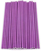 100pcs Paper Lollipop Sucker Sticks for Cake Pops Candy, 6-Inch by 5/32-Inch (Purple)