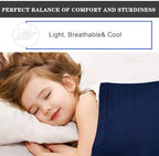 Ntomtuex Sensory Bed Sheet for Compression Reduced Pressure Weighted Blanket to Keep Nice Sleeping Comfortable with Light Breathable Polyester, Blue, 38"x60"