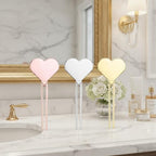 3 Pcs Metal Manual Toothpaste Squeezer Heart Metal Tube Squeezer Rolling Key Tube Key Squeezer Hand Cream Key for Bathroom Cosmetic Aids Accessories (Gold, Silver, Rose Gold)