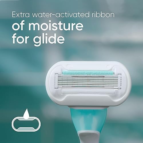 Gillette Venus Extra Smooth Sensitive Disposable Razors for Women with Sensitive Skin, 2 Count