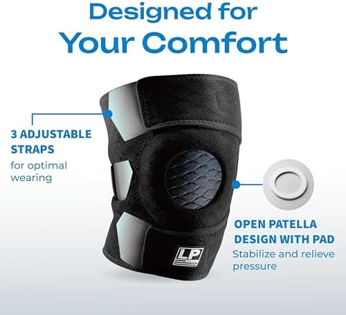 LP 758CA Knee Brace for Meniscus Tear, Arthritis Pain Relief & Patella Support – Adjustable Compression with Patella Pad & Tendon Strap for LCL, Tendonitis, Running, Squats, Weightlifting, and Sports Recovery (One Size, 1pc)