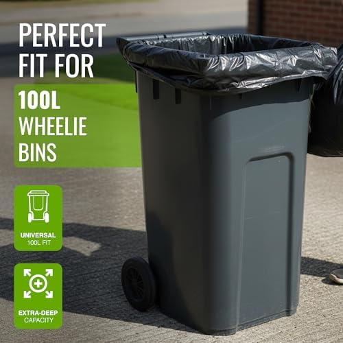 Eco Bag 50 Heavy Duty Refuse Sacks, Black, 1x
